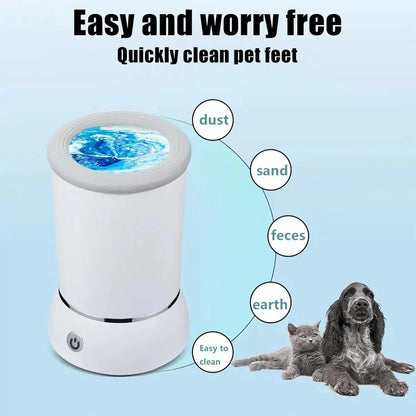 Portable Pet Paw Cleaner – Keep Muddy Paws Off Your Floors  Say goodbye to muddy footprints and messy cleanups. Our Portable Pet Paw Cleaner makes it quick and easy to clean your dog's paws after walks, hikes, trips to the park, or rainy-day adventures.