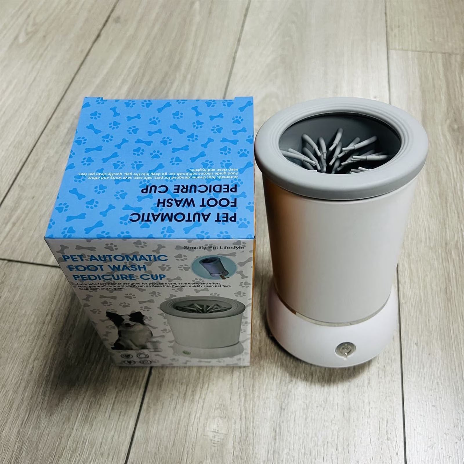 Portable Pet Paw Cleaner – Keep Muddy Paws Off Your Floors  Say goodbye to muddy footprints and messy cleanups. Our Portable Pet Paw Cleaner makes it quick and easy to clean your dog's paws after walks, hikes, trips to the park, or rainy-day adventures.