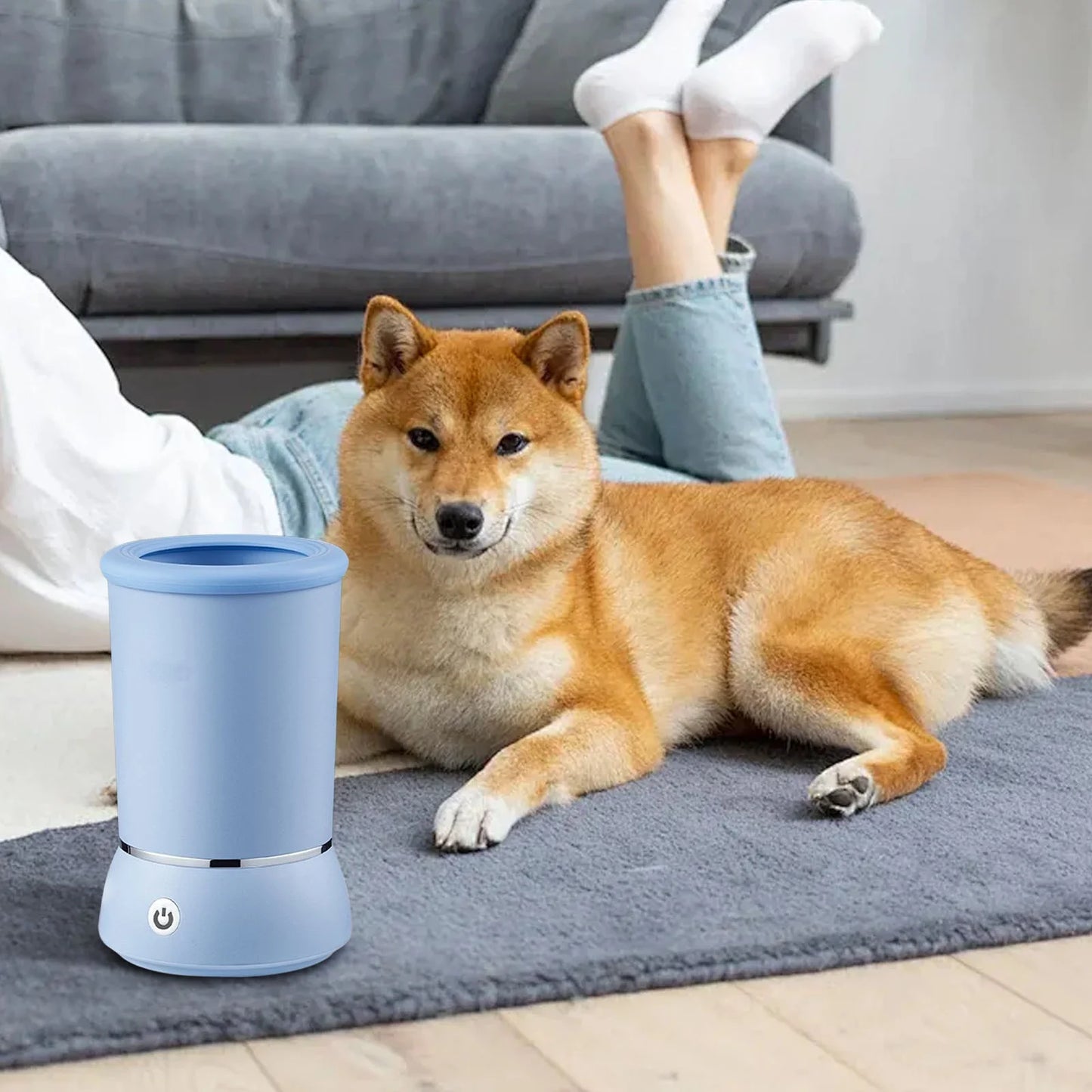 Portable Pet Paw Cleaner – Keep Muddy Paws Off Your Floors  Say goodbye to muddy footprints and messy cleanups. Our Portable Pet Paw Cleaner makes it quick and easy to clean your dog's paws after walks, hikes, trips to the park, or rainy-day adventures.